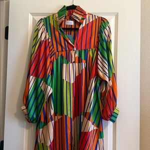 Adrienne Vibrant Striped Dress or Tunic